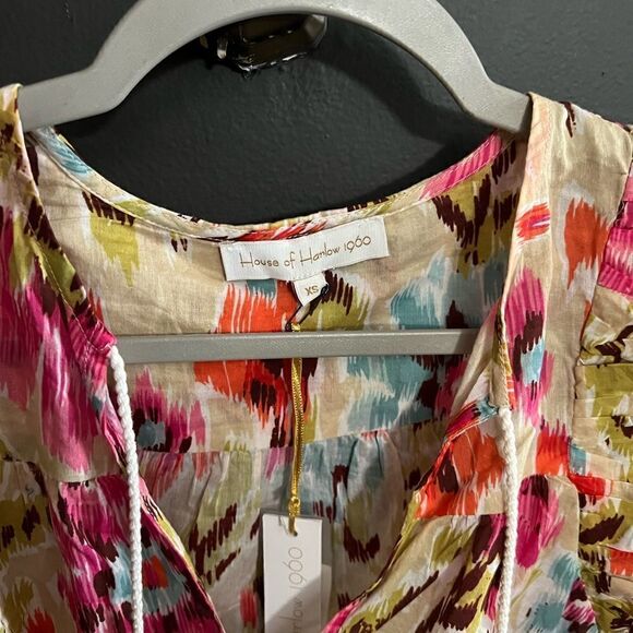 House of Harlow 1960 Revolve Ruffle Peasant Fop Khaki NWT XS - Picture 8 of 15